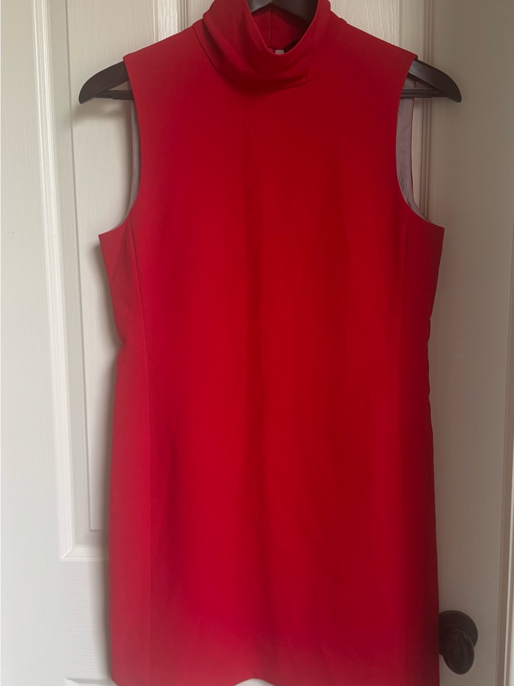 Theory Red Turtleneck Shift Dress